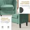 Ergonomic Armrest Barrel Chair with Ottoman and Velvet Padded Seat for Living Room